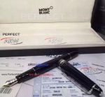 Perfect Replica Meisterstuck Black&Silver Fountain Pen AAA Montblanc Extra Large